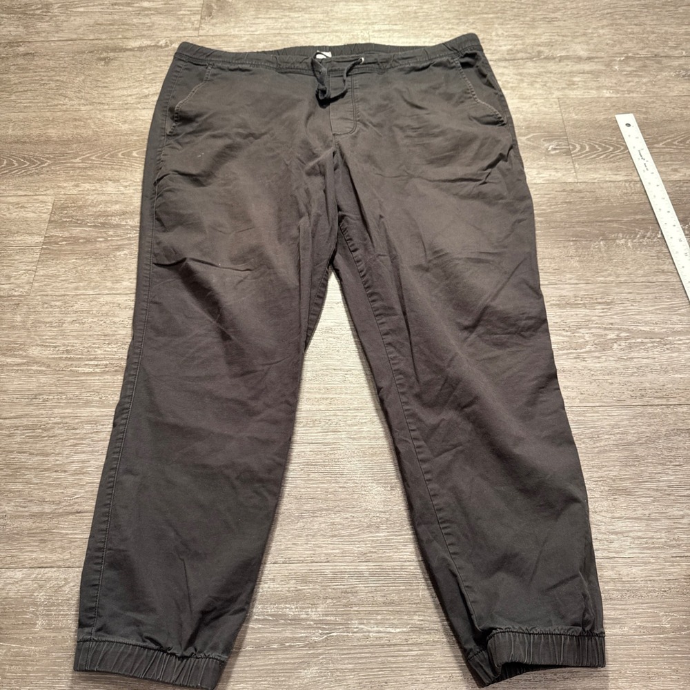 GAP Pants Mens XL Black Cotton Joggers Stretch Drawstring Casual Comfort Lounge